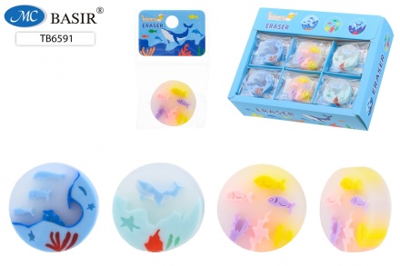 Ластик Basir "Подводный мир" 37*37мм