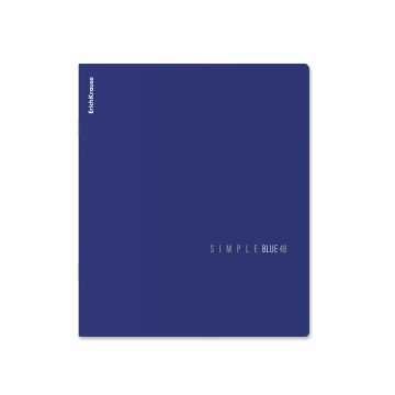 Тетрадь А5 48л кл. Erich Krause "Simple Color", синяя, ламинация soft-touch