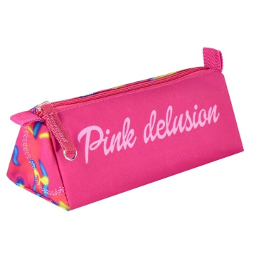 Пенал-косметичка (200*85*65) молния, ткань "Розовая тема"