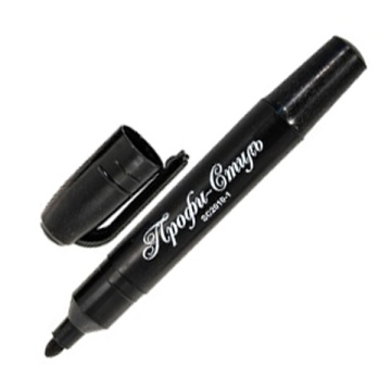 Маркер перманентный круглый наконечник 3.0мм черный "Классик" Профи-Стиль SC2010-1