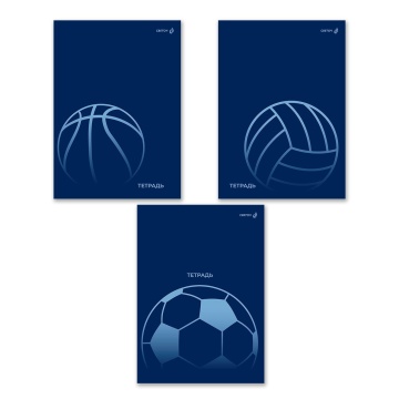 Тетрадь А4  48л кл. скоба Светоч "Большой мяч" выб.лак, БЕЗ ПОЛЕЙ