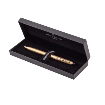 Ручка подарочная шариковая PIERRE CARDIN Gamme, корпус латунь, отделка- сталь и позолота