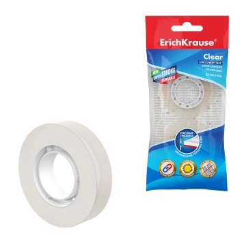 Набор из 2 клейких лент ErichKrause Прозрачная, 12ммх33м, прозрачный (в пакете)