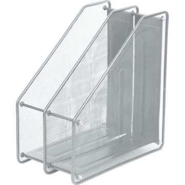 Накопитель д\бумаг верт. 2 отд. deVENTE 15*28*35см металл, серый