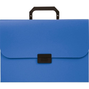 Портфель  6 отд. с ручкой и замком, синий