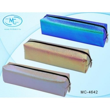 Пенал тубус: цветной-голография; синтетика, на молнии, ассорти. 20*5*5 см.