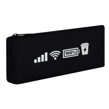 Пенал-косметичка (190*90*20) молния, ткань "Символы" шелкография