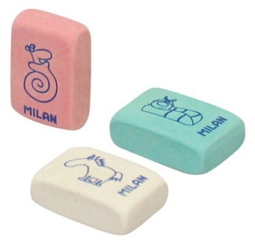 Ластик MILAN "4080" прямоугольный, натуральный каучук