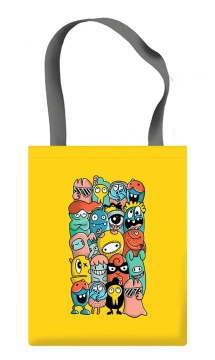 Сумка-шоппер 31*39см Пчёлка "Веселые монстры"