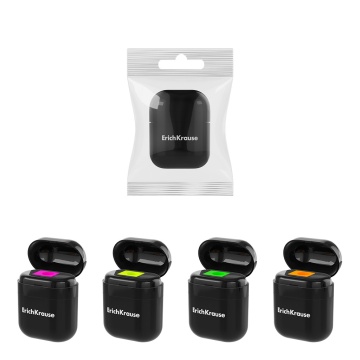 Точилка пластиковая ErichKrause Case, Accent, с контейнером, ассорти (во флоупаке)