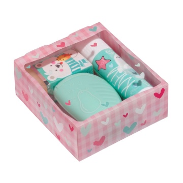 Набор подарочный BV "Zefir color" точилка, ластик, клей