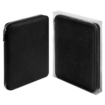 Ежедневник-органайзер недат. А5 кожзам., тв.пер., 120л. "Шеврет экстра черный"