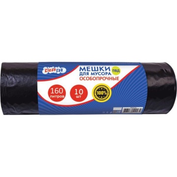Мешки для мусора "CleanLab" 85см/110см, 28мкм 160л, 10шт. в рулоне