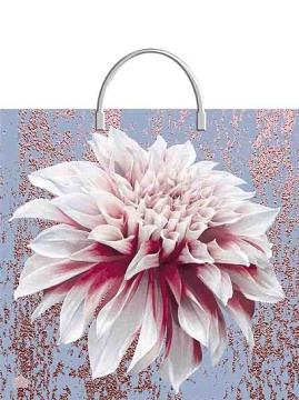 Пакет 36*37см (100мк) с пластиковой ручкой "Георгин" ПВД*