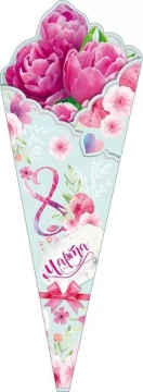 Открытка фигурная А4 "8 марта"