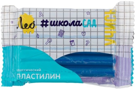 Пластилин классический  50 гр "Учись" синий