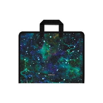 Папка на молнии пластиковая с ручками ErichKrause Изумрудная пыль, A4+ (в пакете по 4 шт.)