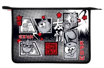 Папка д/тетрад. А4 (340*245*40) молния сверху, пластик "Смешарики"