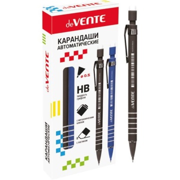 Карандаш механический 0,5мм deVENTE черный/синий корпус