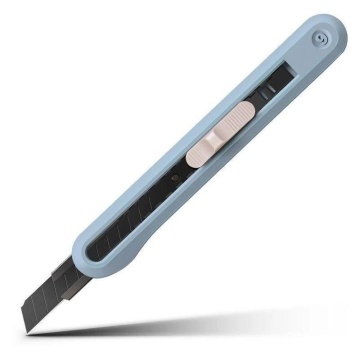Нож канцелярский Deli Nusign 9 мм, сталь, голубой