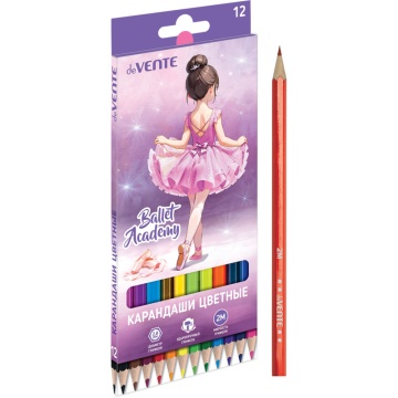 Карандаши цвет. 12цв deVENTE Ballet Academy  2М, шестигранные