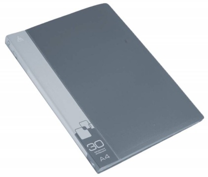 Папка файл А4  30лист 0,65мм серая