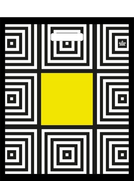 Пакет 45*38см (60мк) с вырубной укрепл. ручкой "Желтый квадрат" Глянец ПВД