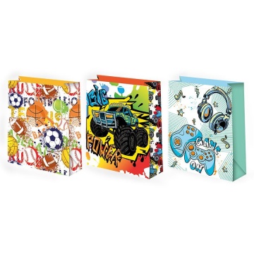 Пакет подар. бумажн. 26*32*10 см, 150гр/м2  Микс детский