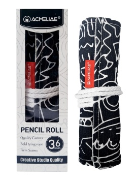 Пенал-скрутка (440*195) шнурок, ткань "Черный"