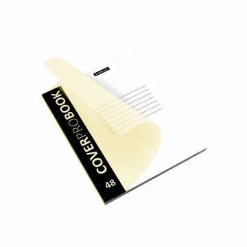 Тетрадь общая ученическая с пласт. обл. на скобе ErichKrause CoverProBook Пастель, текстура песок,