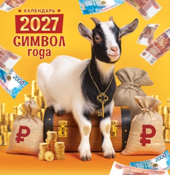 Календарь КВАДРАТ 230х235мм на 2027 год "Символ года. Ключ к богатству" (12 л, скреп.)