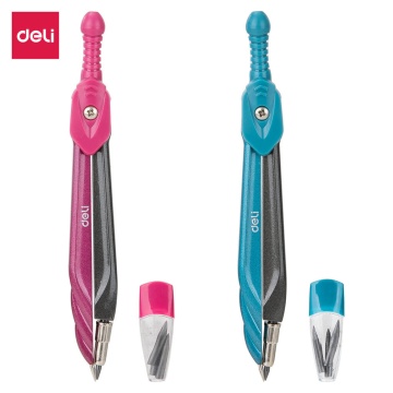 Циркуль металл. Deli +зап.грифели, пласт. футляр