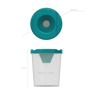 Стакан-непроливайка ErichKrause Vivid, бирюзовый