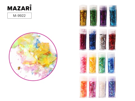 Блёстки декоративные в тубах GLITTER ASSORTI, ассорти, ЦЕНА ЗА 4 ШТ.