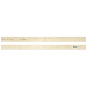 Линейка деревянная 50 см ЛП-500 штрих-код