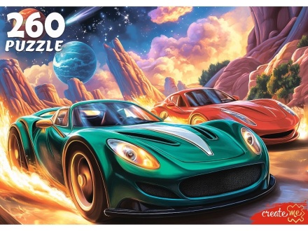 Пазлы 260 элементов 237*330мм. "Крутые машины в космосе"