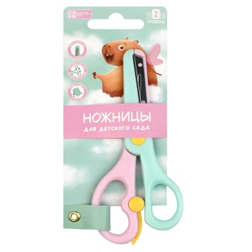 Ножницы детские Феникс+ "Капибара-милашка" 13,5 cм, нерж.сталь