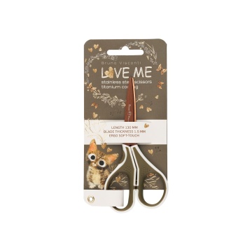 Ножницы детские BV 13см "Love me. Милый котик" эргономичные ручки