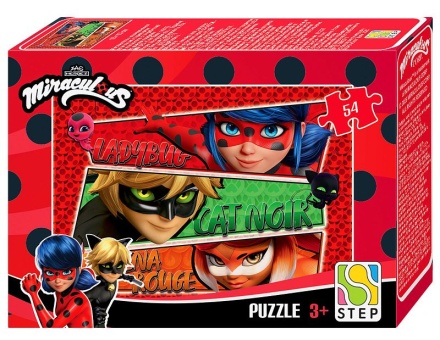 Пазлы   54 элемента  180*130мм. "Леди Баг и Супер-Кот" (ZAGTOON  METHOD)