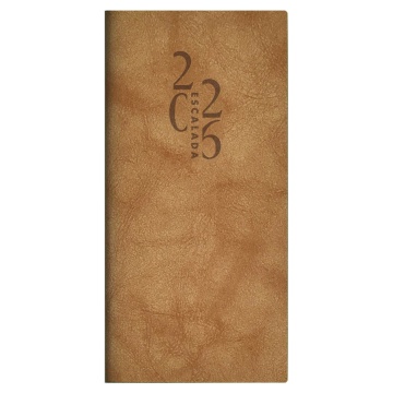 Еженедельник дат. 2026г (80*165мм) 64л., кожзам., мягк.пер. "Тиволи глосс бежевый"