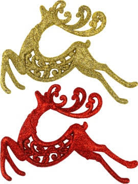 Набор подвесных украшений   2шт, 9см "Новогодние олени"