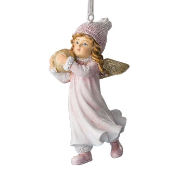 Украшение ErichKrause Decor Ангел со снежком 8см