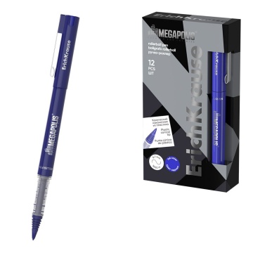 Ручка роллер ErichKrause MEGAPOLIS Stick синяя, 1,0мм