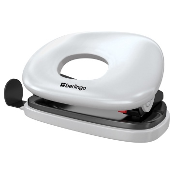 Дырокол Berlingo "Round" 20л., пластиковый, белый (311015)