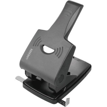 Дырокол deVENTE  65 лист, пластик, линейка, чёрный