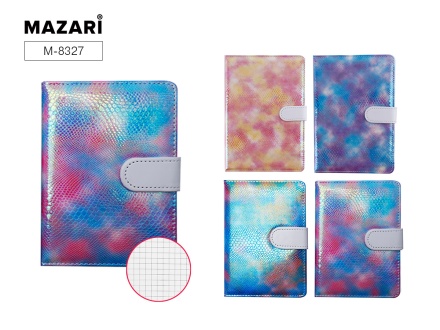 Блокнот SNAKESKIN 13,3 х 18,8 см, 80 л., внутренний блок в клетку, плотность бумаги 70г.м2, 4 дизайна в ассортименте, ОПП-упаковка