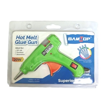 Клеевой пистолет, мощность 20 Вт, диаметр клеевого стержня 0,7см (2 стержня в комплекте)