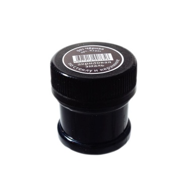 Эмаль акрил. для стекла и керамики, 25мл черная