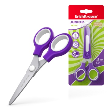 Ножницы детские EK "Junior Protect" 13 см, с пластик. чехлом