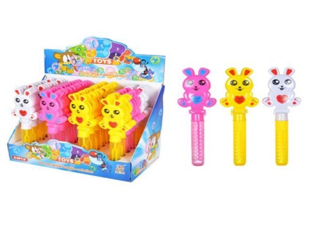 Мыльные пузыри  30мл, 18см  "Животное" трещетка